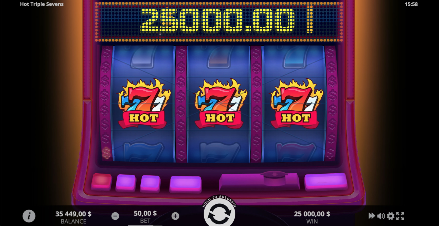 Hot Triple Sevens Special Slot, setes quentes, apostar, ganhar, cassino online